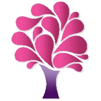 JMT Counselling pink and purple tree logo